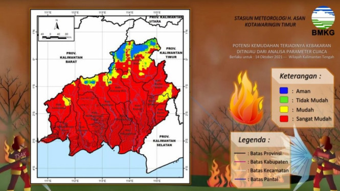 Titik Panas Kebakaran Hutan Dan Lahan Mulai Bermunculan Di Kotim