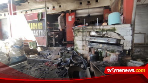 Kebakaran Sebuah Warung Diduga Akibat Pemilik Lupa Matikan Kompor Saat