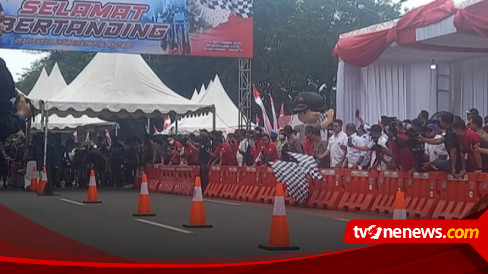 Ribuan Pembalap Motor Jalanan Unjuk Gigi Pada Ajang Street Race Ke