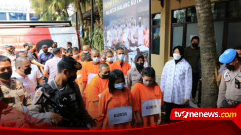 Polresta Malang Ringkus Puluhan Tersangka Kasus Narkotika Dan Okerbaya