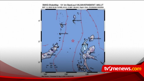 Baru Saja Terjadi Gempa Magnitudo Guncang Halmahera Barat Dini