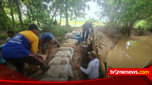 Tanggul Sungai Widodaren Di Pati Kembali Jebol Sepanjang Meter