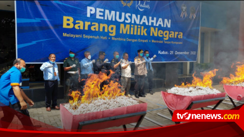 Jutaan Batang Rokok Ilegal Senilai Rp 5 7 Miliar Dimusnahkan Bea Cukai