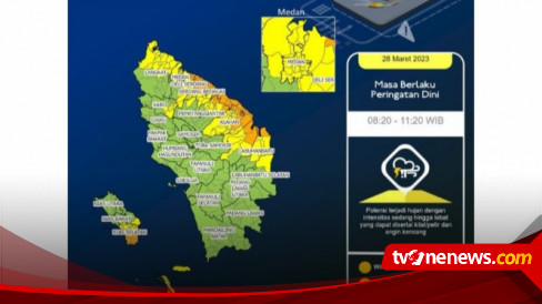 BMKG Waspadai Hujan Sedang Hingga Lebat Di Sebagian Wilayah Sumut