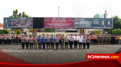 Kapolresta Sidoarjo Pimpin Apel Gelar Pasukan Operasi Ketupat Semeru 2023