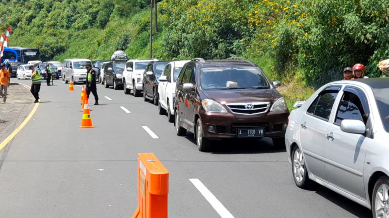 Arus Balik Sudah Terjadi Jalur Gentong Tasikmalaya Padat Merayap