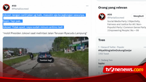 Komentar Jenaka Netizen Perintahkan Sopir Lewat Jalan Rusak Di Lampung