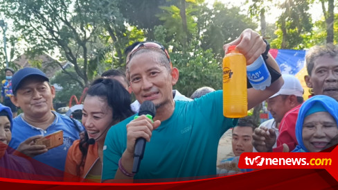 Sandiaga Uno Kunjungi Surabaya Lari Pagi Di Taman Bungkul Bicara Soal