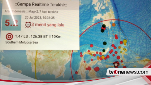 Gempa Bumi Tektonik M Di Kepulauan Sula Tidak Berpotensi Tsunami