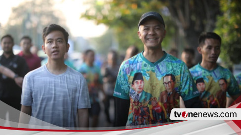 Momen Lari Bareng Gibran Kaos Ganjar Bikin Salfok Keren Banget