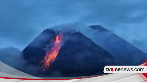 Gunung Merapi Kembali Luncurkan Tiga Kali Guguran Lava Pijar Sejauh Km