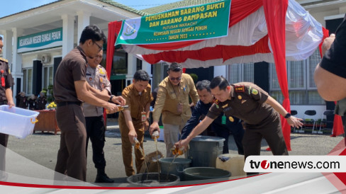 Kejari Sungai Penuh Sukses Musnahkan Barang Bukti Narkotika Dan Tindak