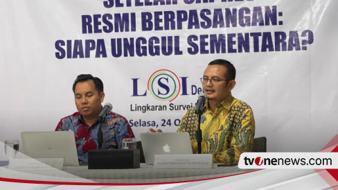 Survei LSI Denny JA Prabowo Gibran Unggul Sementara Di Putaran Pertama