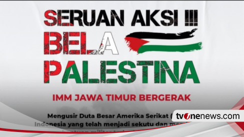 Personil Gabungan Amankan Aksi Bela Palestina Di Konjen As Surabaya