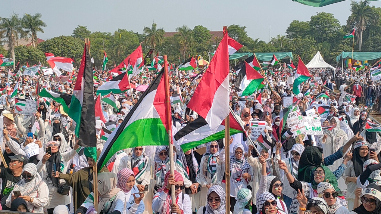 Ribuan Warga Pekalongan Ikuti Aksi Bela Palestina Siap Boikot Produk