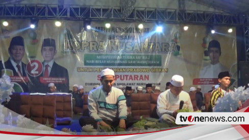 Ribuan Warga Dan Relawan Konco Prabowo Bersholawat Dan Doa Bersama