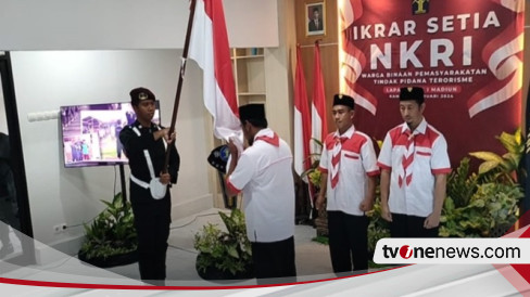 3 Napiter Terorisme Lapas Kelas I Madiun Nyatakan Ikrar Setia Kepada NKRI