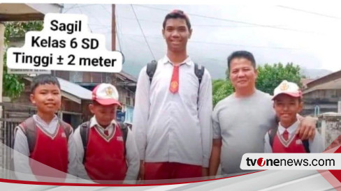 Viral Sagil Murid SD Di Kerinci Jambi Miliki Tinggi Badan 2 Meter