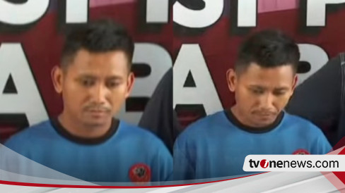 Momen Pegi Alias Perong Berkali Kali Gelengkan Kepala Saat Polisi