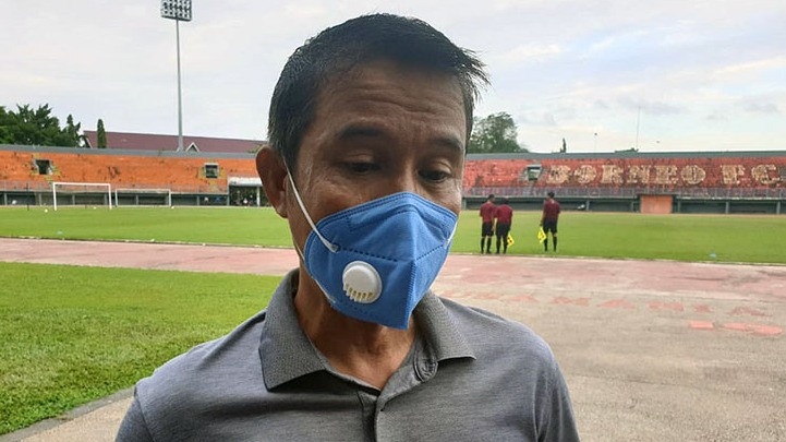 Sekjen PSSI Yunus Nusi saat memberikan keterangan kepada awak media di Stadion Segiri Samarinda, Senin (5/7/2021)