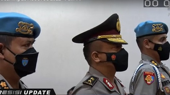 Irjen Ferdy Sambo (tengah) Saat Sidang Kode Etik di Mabes Polri, Kamis (25/08/2022)