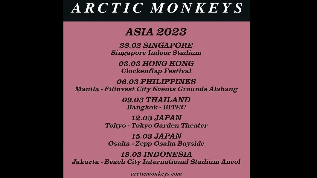 Arctic Monkeys Pastikan Gelar Konser Di Jakarta Cek Harga Tiketnya