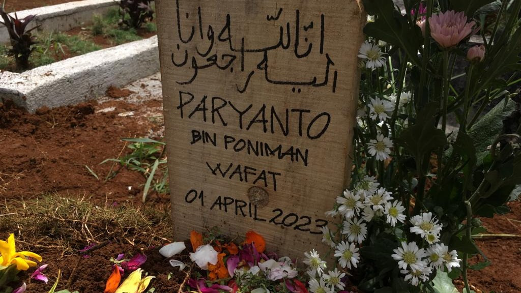 Makam Paryanto, salah satu korban Mbah Slamet