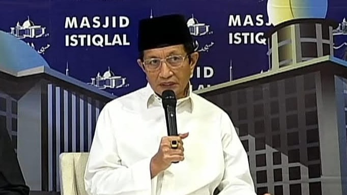 Ketua Harian Badan Pengurus Masjid Istiqlal (BPMI), Nasaruddin, di Masjid Istiqlal, Jumat (21/4/2023).
