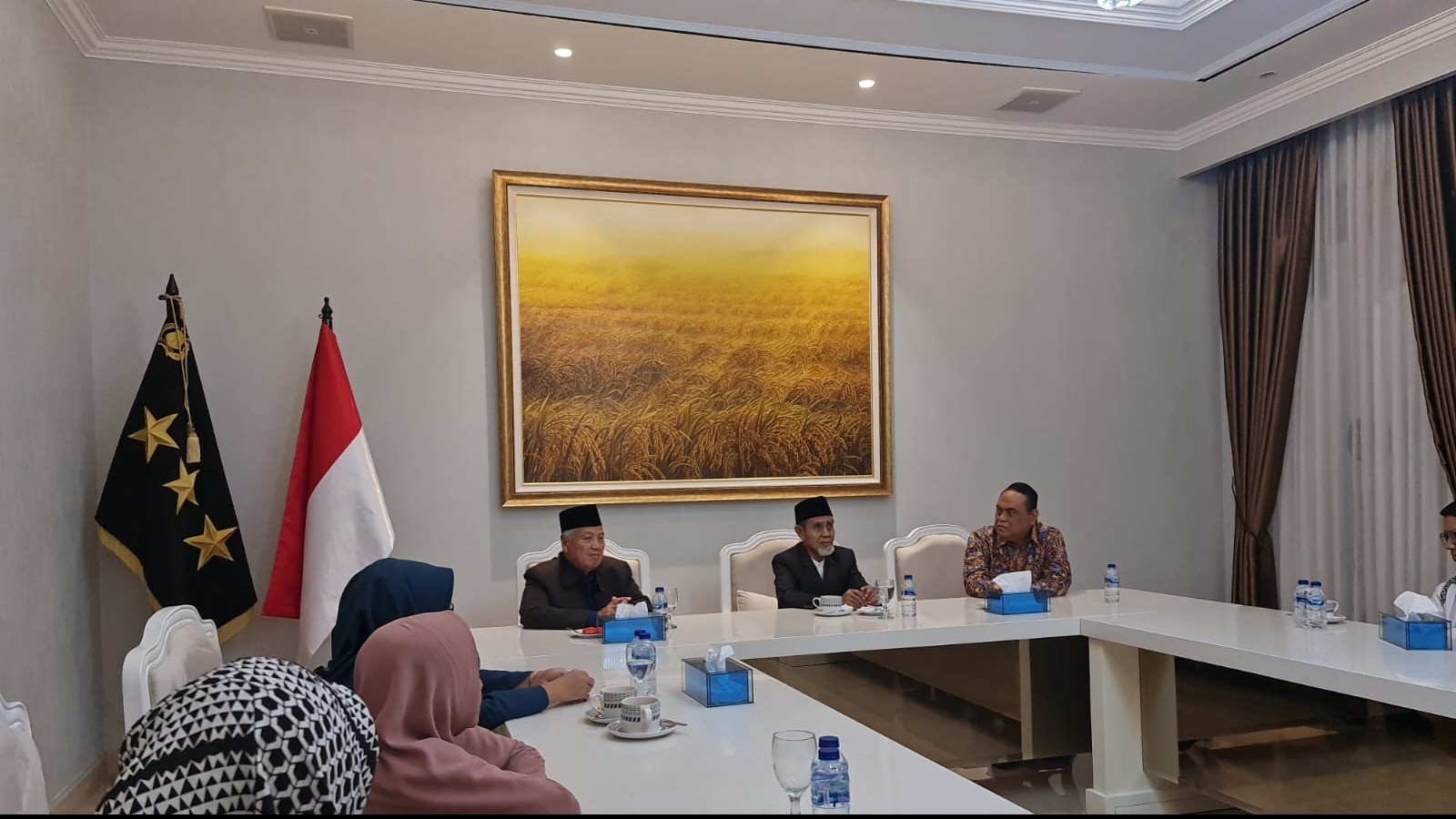 Ketua ASFA Foundation Komjen Pol (Purn) Dr. Syafruddin Kambo, M.Si menerima kunjungan silaturahim Pimpinan Pondok Pesantren Darussalam Gontor KH. Hasan Abdullah Sahal dan Prof. Dr. KH. Amal Fathullah Zarkasyi, MA, Jumat (28/4).