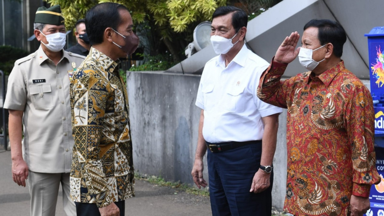 Presiden Joko Widodo dan Menhan Prabowo Subianto.