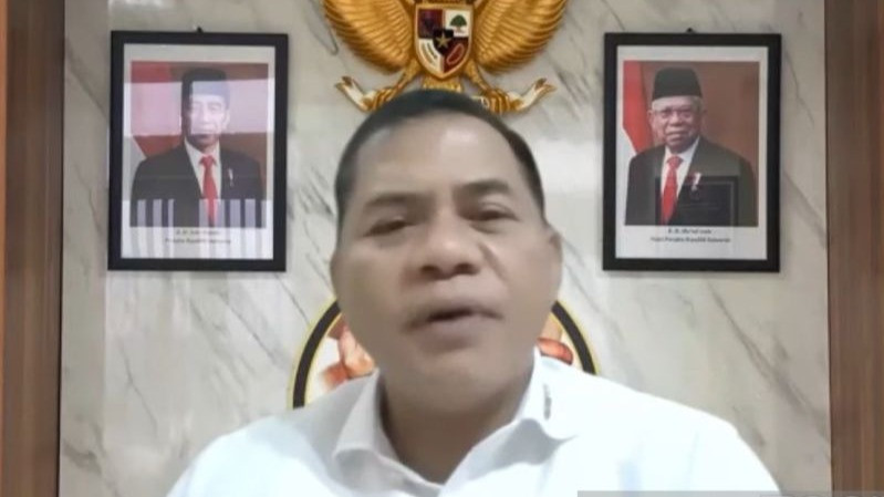 Tangkapan layar Direktur Deradikalisasi BNPT Brigjen Pol. R. Achmad Nurwakhid dalam diskusi mengenai polemik Ma had Al Zaytun yang diikuti secara daring di Jakarta, Senin (26/6/2023) malam.