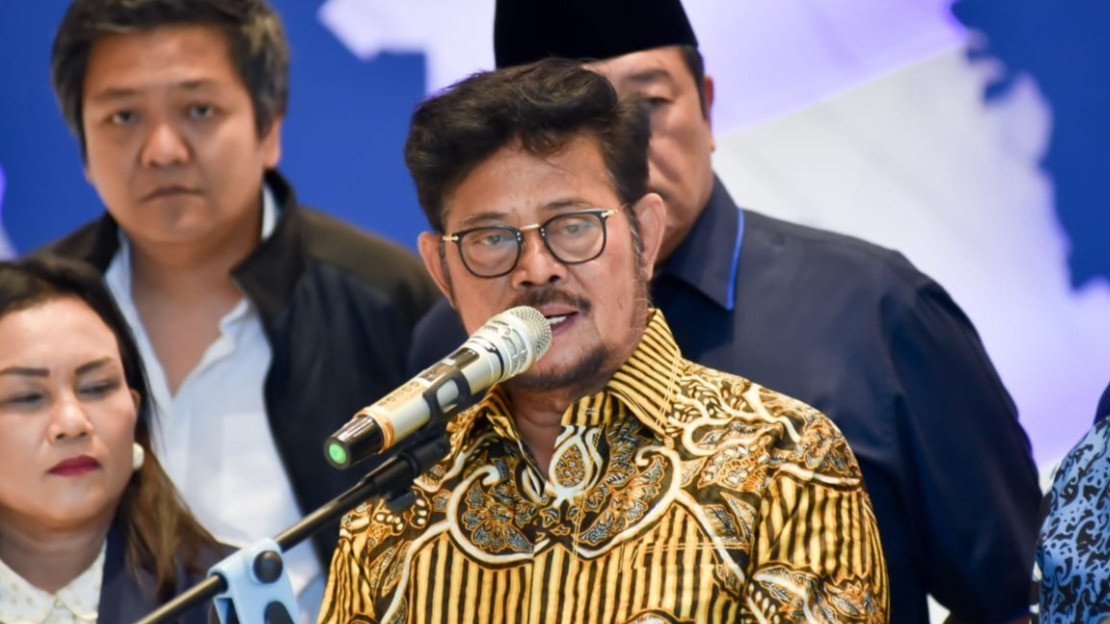 Menteri Pertanian (Mentan) Syahrul Yasin Limpo (SYL) di NasDem Tower pada Kamis (5/10/2023) sore.
