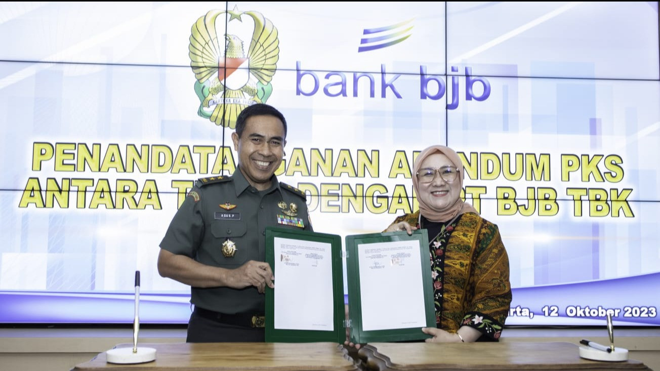 bank bjb Tandatangani Adendum Perpanjangan PKS dengan TNI AD.