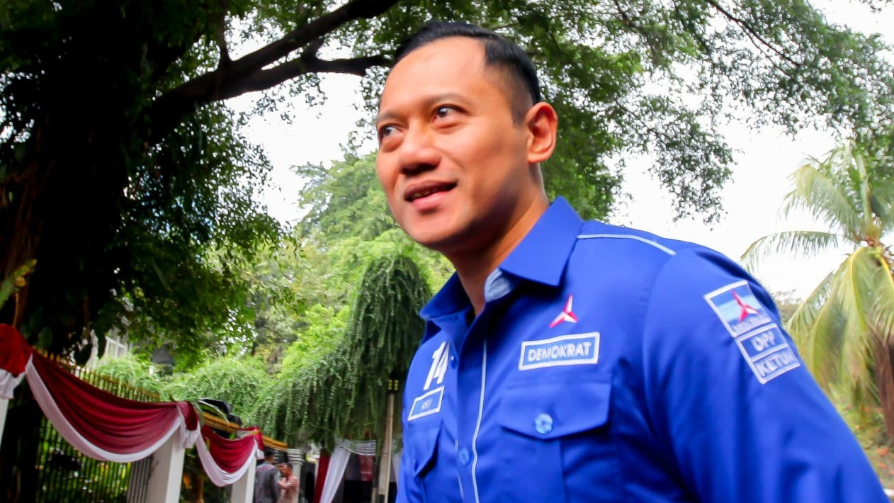 Ketua Umum Partai Demokrat Agus Harimurti Yudhoyono (AHY) saat tiba di Kediaman Prabowo Subianto, jalan Kertanegara IV, Jakarta Selatan, Jumat (25/10/2023)