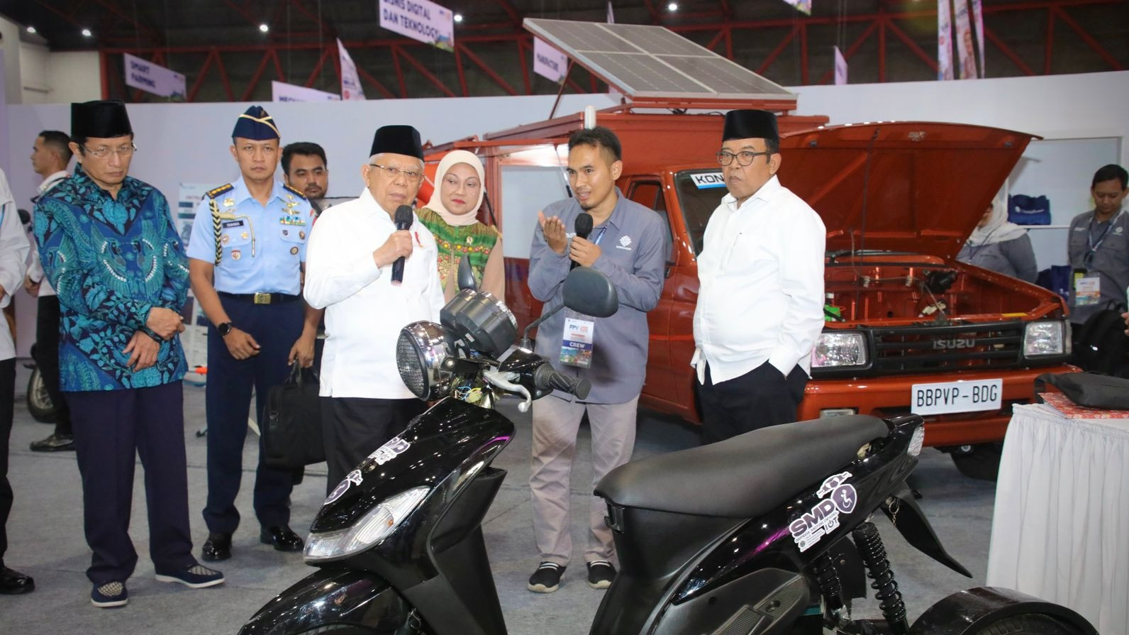 Wakil Presiden, KH Ma ruf Amin resmi membuka Festival Pelatihan Vokasi dan Job Fair Nasional 2023 di Jakarta International Expo, Kemayoran, Jakarta Pusat, Jumat (27/10/2023).