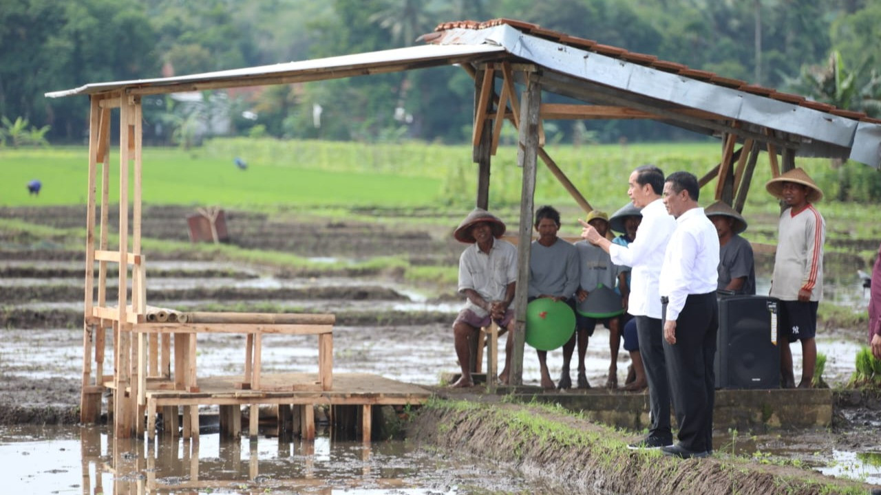 Presiden Joko Widodo (Jokowi) mengajak para petani di Jawa Tengah untuk segera mempercepat masa tanam pada awal Januari 2024.