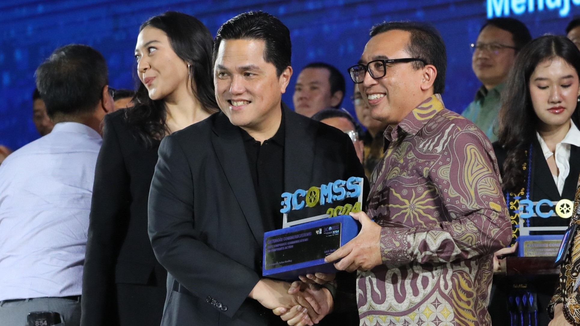PT Telkom Indonesia (Persero) Tbk dianugerahi empat penghargaan oleh Kementerian BUMN dalam ajang BUMN Corporate Communication and Sustainability Summit (BCOMSS) 2024.