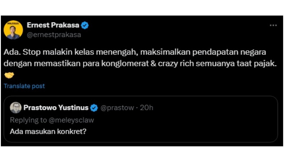 Unggahan Ernest Prakasa