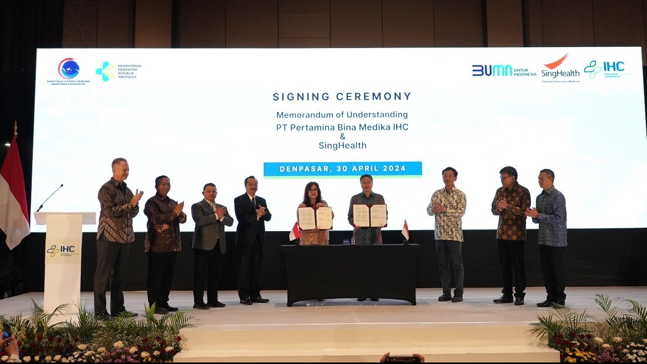 PT Pertamina Bina Medika – Indonesia Healthcare Corporation (IHC), sebuah holding RS BUMN, menandatangani Memorandum of Understanding (MoU) dengan SingHealth.