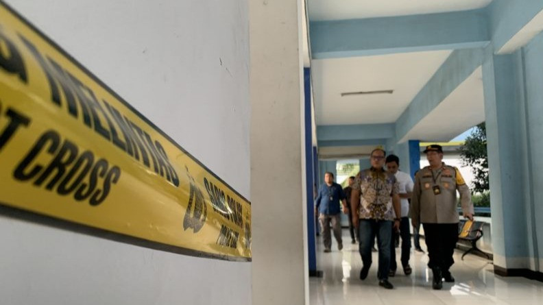 Kapolres Metro Jakarta Utara Kombes Pol Gidion Arif Setyawan meninjau lokasi tewasnya taruna STIP Marunda Jakarta Utara pada Jumat (3/5/2024). Sumber: ANTARA