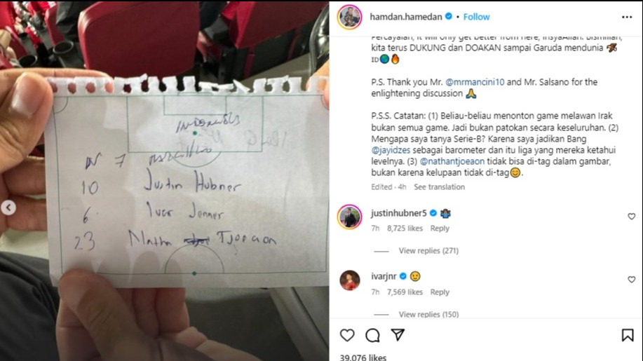 Reaksi Ivar Jenner dan Justin Hubner