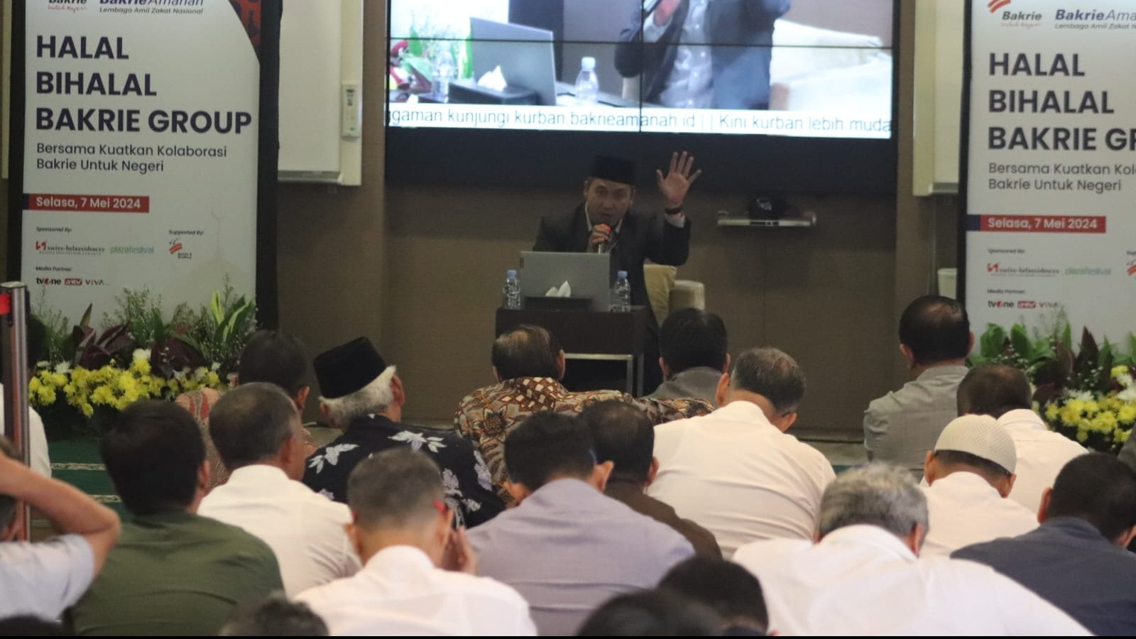 Bakrie Amanah mengadakan acara Halal Bihalal Bakrie Group di Bakrie Tower, Jakarta Selatan, pada Selasa, 7 Mei 2024.