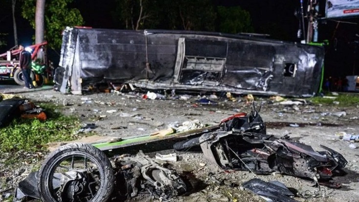 Kecelakaan bus rombongan SMK Lingga Kencana Depok di Subang