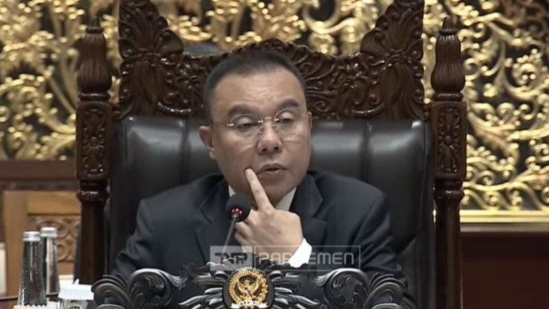 Tangkapan layar - Wakil Ketua DPR RI Sufmi Dasco Ahmad saat memimpin Rapat Paripurna DPR RI di Kompleks Parlemen, Senayan, Senin (2052024).
