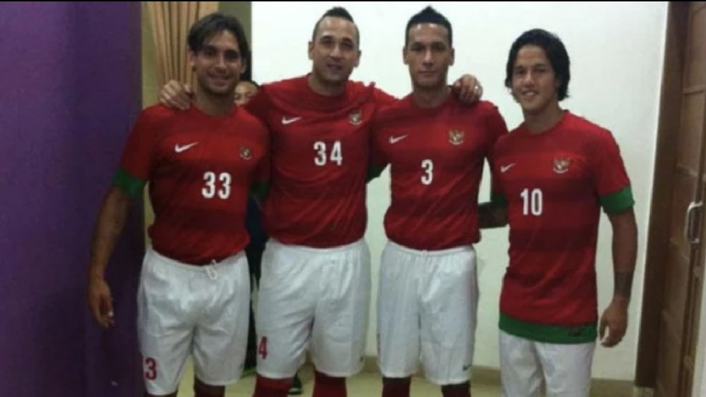 Tonnie Cusell bersama pemain naturalisasi Timnas Indonesia