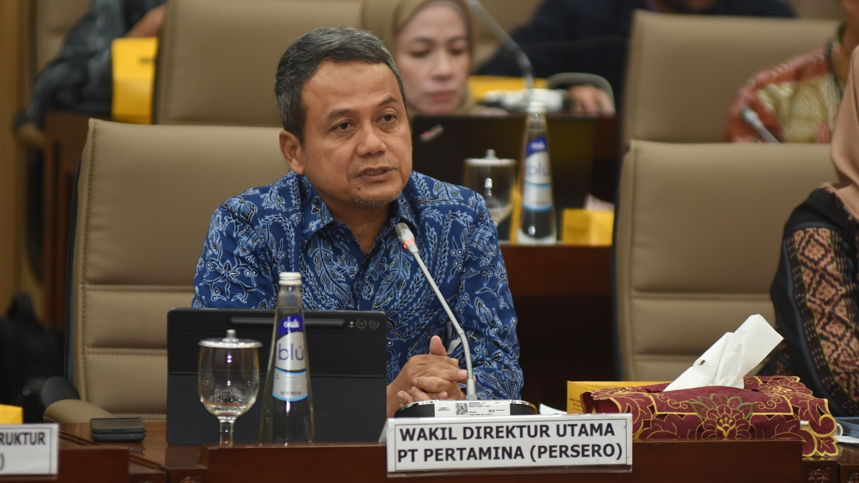 Wakil Direktur Utama Pertamina Wiko Migantoro pada RDP Komisi VI DPR RI, 12 Juni 2024.