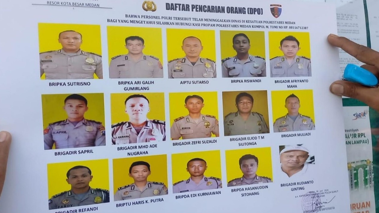 Ini Tampang 15 Personel Polrestabes Medan yang Jadi DPO Kasus Perampokan, Warga Diminta Segera Lapor Jika Mengetahui Para Buron