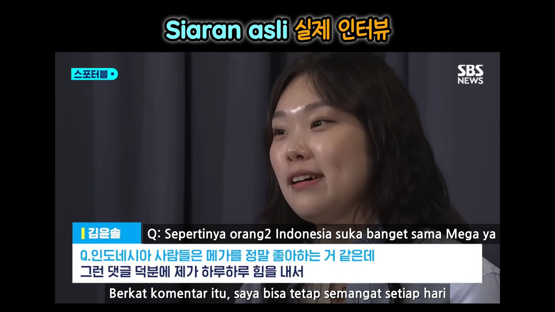 Solmangat penerjemah Megawati Hangestri