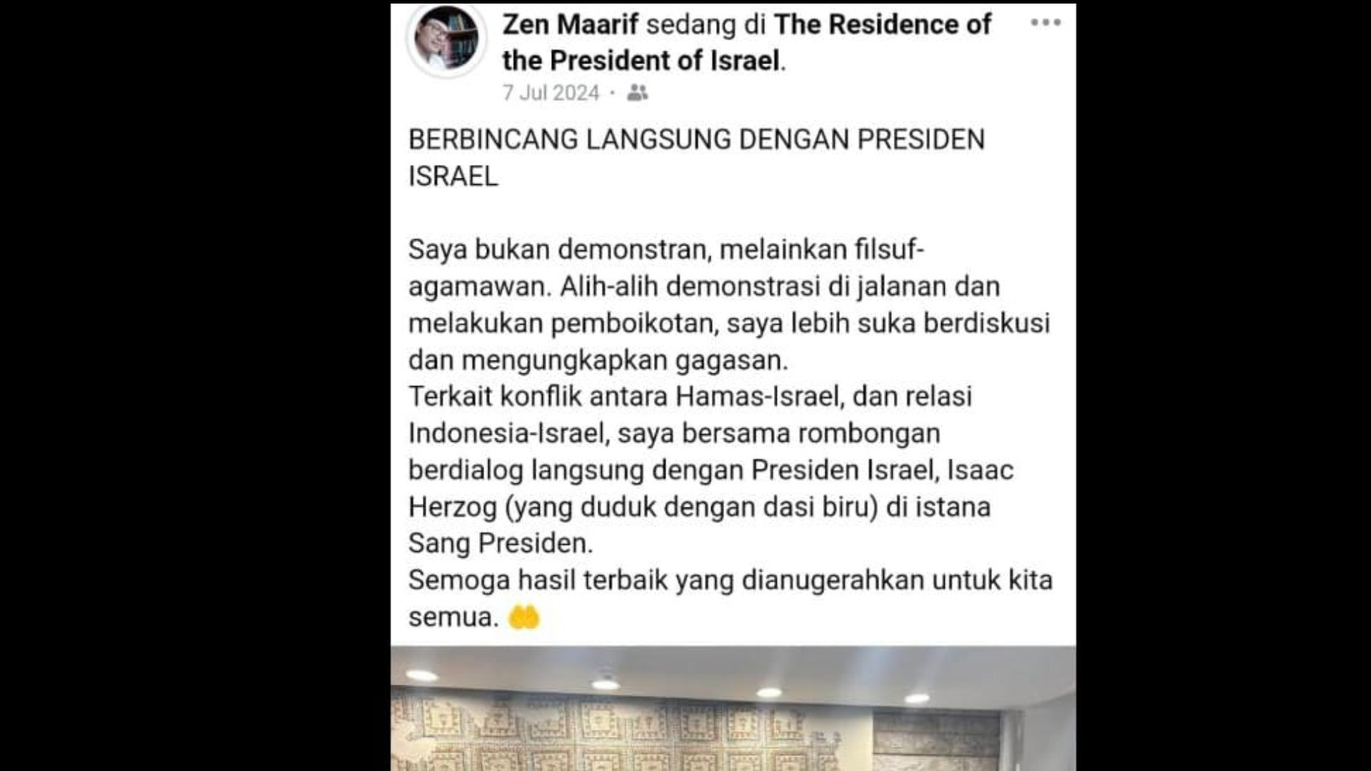 Heboh Foto 5 Tokoh Muda Nahdliyin Temui Presiden Israel, Gus Fahrur Tegaskan Mereka Pergi Tanpa Mandat PBNU
            - galeri foto