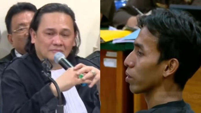 Farhat Abbas menangis di sidang PK Saka Tatal mendengar pengakuan Reynaldi